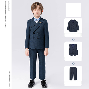 Mother & Kids Children's suits autumn new fashion Korean style solid color suits boys stage host catwalk performance dress_voghion.com