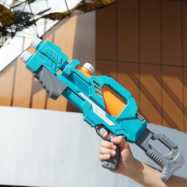 Dual-Nozzle Pull & Spray Water Gun Toy - High Pressure Space-Themed Splash Blaster For Kids Beach Play_voghion.com