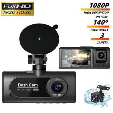 new V20 three-record driving recorder 1080p night vision three-lens WIFI recorder reversing visual_voghion.com