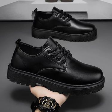 Men's Shoes 2025 New Summer Men's Leather Shoes Black Formal Business Youth British Style Casual Versatile Work Men's Shoes_voghion.com