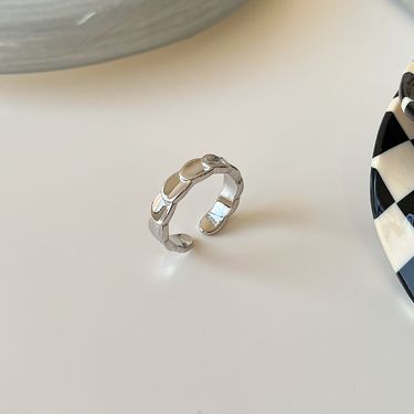 Kasite Korean Style S Silver Fashion Trendy Elegant Fish Scale Structure Beautiful Personality Open Ring For Women_voghion.com
