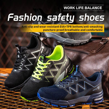 European Size Steel-toe Work Shoes: Anti-smashing, Anti-piercing, Lightweight, Breathable, Wear-resistant Safety Shoes For Men And Women_voghion.com