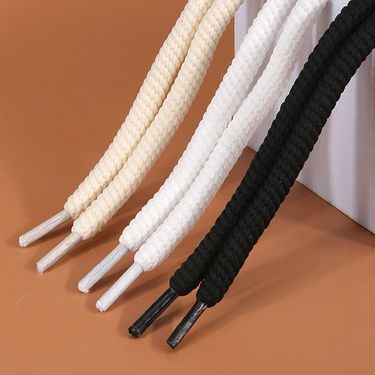 Round Braided Exaggerated Shape Bread Shoes 10mm Thick Shoelaces Butter Bread Shoelaces 1cm Width Bread Shoes_voghion.com