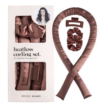 Heatless Curling Set – Heatless Curls Overnight With 38" Hair Curler & 2 Satin Scrunchies – Comfortable Hair Curlers To Sleep No Heat Damage Styling_voghion.com
