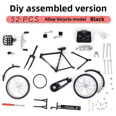 28 Bicycle Model Assembly Version DIY Alloy Bicycle Model Ornament Scenic Spot Gift Teaching Ornament_voghion.com