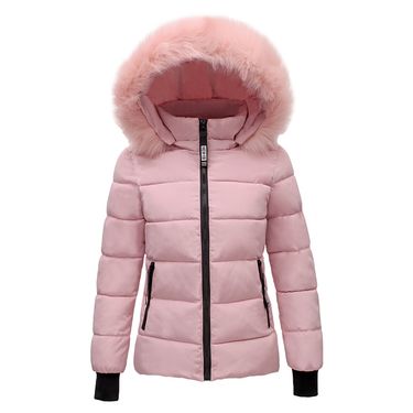 Women's Clothing winter cotton coat student short down cotton coat large fur collar college style thickened cotton coat_viptrois.com