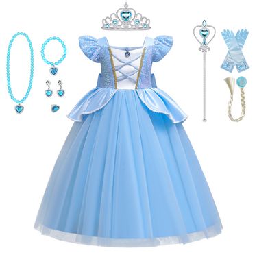 Mother Kids Princess Dress Girls Bowknot Long Puffy Dress_voghion.com
