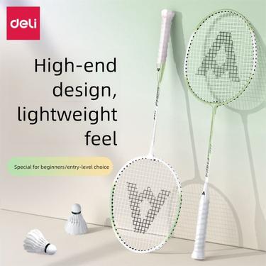 Deli Badminton Racket Set For Students, Professional, Durable, High Aesthetic, Ultra-Light, Outdoor Stress Relief_voghion.com