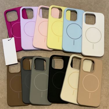 Original Liquid Silicone Candy Color Matte Case For Iphone 17Air 16 15 14 Plus 13 12 Pro Max Skin-Feel Protect_voghion.com
