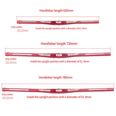 Mountain Bike Straight Horizontal 620/720/780mm Aluminum Alloy Bicycle Handlebar Accessories_voghion.com