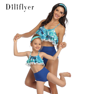 Mother & Kids Hiyu new parent-child swimsuit European and American swimwear bikini manufacturer wholesale_voghion.com