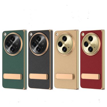 For Oppo Find N3 Luxury Leather Business Holder Stand Phone Case_mkmklike.com