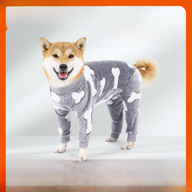 Cross-border Hot Pet Clothes Medium and Large Dog Pajamas Golden Hair Home Clothes Anti-hair-loss Dog Warm Padded Nightgown_voghion.com