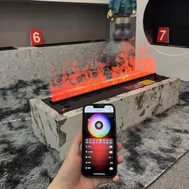 New 3D Realistic Flame Water Vapor Fireplace Humidifier, 5-year Warranty, Silent Water Mist, Automatic Drainage, Steam Fireplace_voghion.com