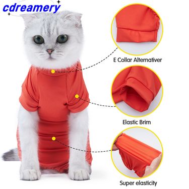 Pet Postoperative Clothing, Cat Weaning Cotton-padded Clothes, Cat Recovery Clothing After Surgery, Anti-licking Postoperative Recovery_voghion.com