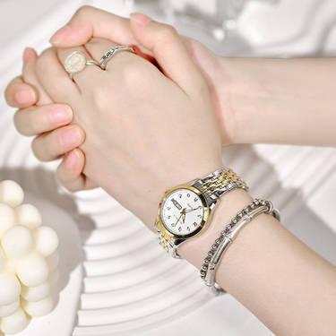 ROERDUM Ferris Wheel Series Retro Silver Dial Quartz Movement Stainless Steel Strap Fashion Ladies Quartz Watch_voghion.com