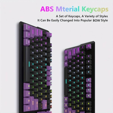 Advanced Kit Keyboard colour Layer Letter Transparent Keycap Set, Full 104 Key, Suitable For Most nical Keyboards Black_voghion.com