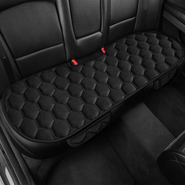 Car Seat Cushion Short Fluff 3-Piece Set Single Rear Thickened Mat Anti-Slip All-Seasons Universal Winter Warmth_voghion.com