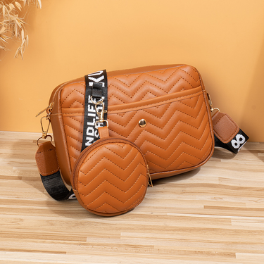 Women's bag one shoulder girls Korean version crossbody cosmetic bag v pattern fashion embroidery one shoulder crossbody bag mother and child_voghion.com
