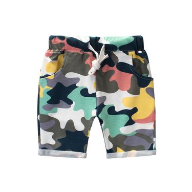 Mother & Kids Korean Children's Clothing Summer New 2024 Wholesale Boys Camouflage Pants Children's Shorts One Piece Consignment_voghion.com