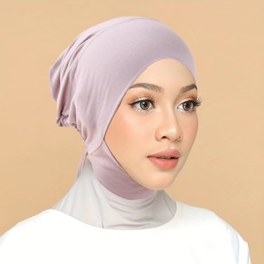 new multi-color solid color drawstring bottom hat fashionable Muslim headscarf hat in stock_voghion.com