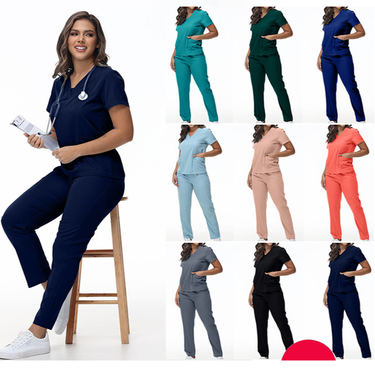 Women's Clothing Summer Operating Room Isolation Clothing Dental Oral Hospital Nurse Clothing Suit Elastic Quick Drying Hand Washing Clothing_voghion.com