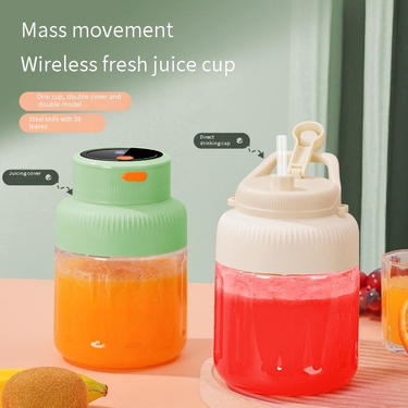 JLL1002 Portable Blender Cup, 150W 18000 RPM Personal Smoothie Maker With Stainless Steel Blade, USB Rechargeable Mini Juicer For Home, Dorm, Travel_voghion.com