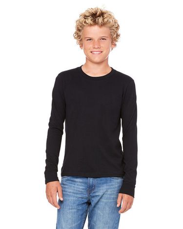 Youth Jersey Long-Sleeve T-Shirt - BLACK - S_voghion.com