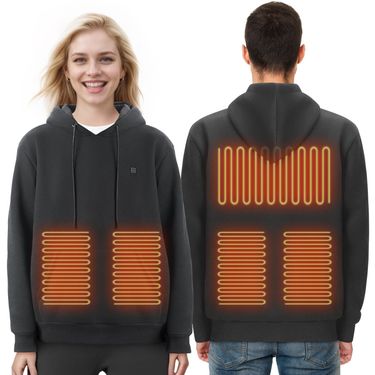 VEVOR Heated Hoodie Sweatshirt Unisex With Battery For Men & Women S Size Black_voghion.com
