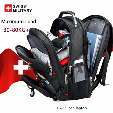 SWISS MILITARY Multifunction Large Capacity Male Bag Fashion Travel Usb Charging Waterproof 23 inch Laptop Backpack Men_voghion.com