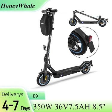 Honey Whale E9 Electric Scooter with ABE 8.5" Tires 350W 36V 7.5Ah Battery Electric Scooter Honey Whale E9 8.5", Black_voghion.com