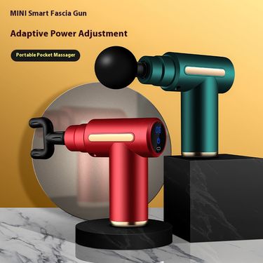 Mini Muscle Massager Gun – 5-Speed Deep Tissue Percussion With LCD Screen, 4 Interchangeable Heads, Ultra-Quiet Under 70dB_voghion.com