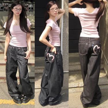 2025 Autumn Winter Women's Denim Jeans Y2K Wide Fit Baggy Jeans Grunge Harajuku Cowboy New In Pants Korean Mom Jeans Punk Retro_voghion.com