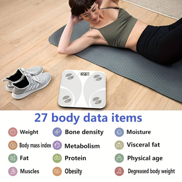 Intelligent Digital Bathroom Scale, Weight Monitor, Plastic Material, AAA Battery Powered, Battery Free, Household Bathroom Scale_voghion.com