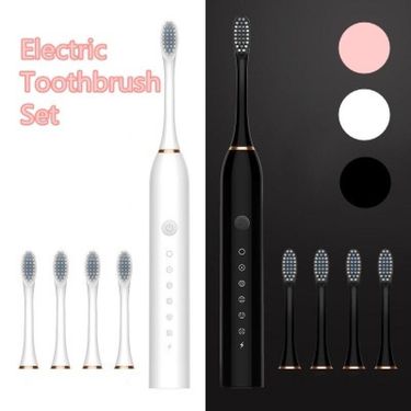 Electric Toothbrush USB Charger Rechargeable Tooth Brushes Replacement Toothbrush Heads Set MYY_voghion.com