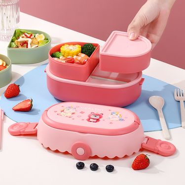 Portable Lunch Box With Compartments For Students And Office Workers, Microwaveable Lunch Box, Cross Border Lunch Box, Lunchbox_voghion.com