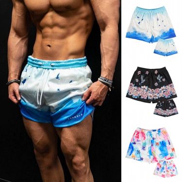 Men's Clothing shorts men's new campus shorts breathable quick drying basketball sweatpants running muscle fitness five point pants_voghion.com