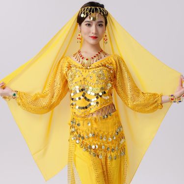 Belly accessories, belly Indian scarves, stage pendants, currency headbands, Xinjiang dance headbands_voghion.com