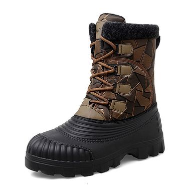 Men's Insulated Waterproof Snow Boots Warm Fur ed Outdoor Winter Boot_voghion.com