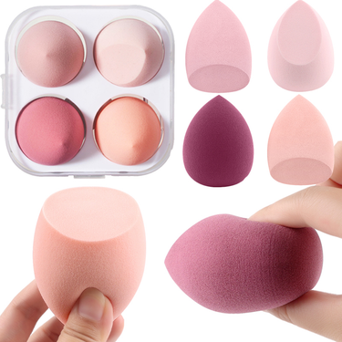 4pcs Beauty Egg Makeup Cosmetic Puff Dry and Wet Sponge Cushion Foundation Powder Sponge Beauty Tool Make Up A_voghion.com