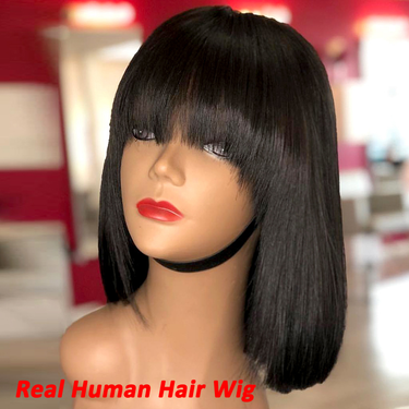 Short Bob Wig Human Hair 13x4 Lace Front Wigs Human Hair Pre Plucked 150 Density Glueless Brazilian Virgin Human Hair Wigs for Women with Baby Hair_voghion.com