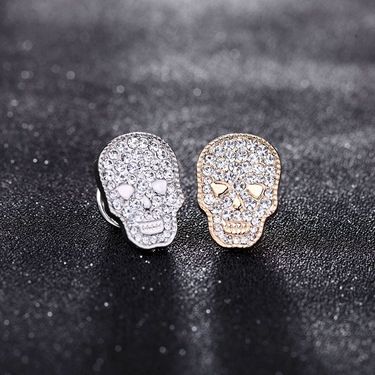 Fashion Skull Men's Brooch Flower Shirt Buckle Collar Clip Trendy Chest Badge Pin Accessory HD_voghion.com