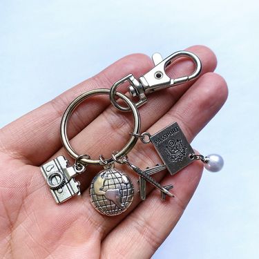 Education & Office Supplies 1 Love Travel Camera Keychain_voghion.com