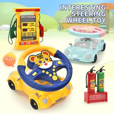 Interactive Kids' Steering Wheel Toy With Digital Display & Simulated Gas Station – Fun Pretend Play For Early Learning Parent-Child Bonding _voghion.com