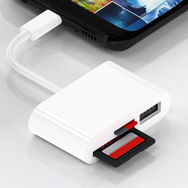 3-in-1 Multifunctional USB 2.0/Type-C U Disk TF Card Reader OTG Adapter for Mobile Phone_voghion.com