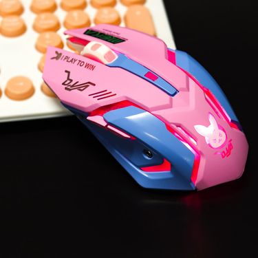 Wireless RGB Gaming Mouse With Colorful Lighting, Rechargeable, Optical Sensor For PC Gamers_voghion.com