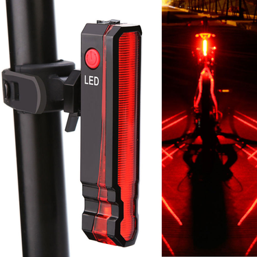 SportLife USB Rechargeable Laser LED Bike Taillight Bicycle Rear Safety Warning Light_voghion.com