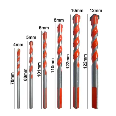 6PCS Multifunctional Triangle Drill Bit Diamond Drill Set Ceramic Tile Concrete Brick Wood Glass Punching Hole Saw Metal Dril_voghion.com