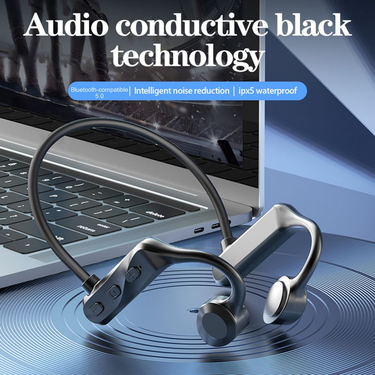 Stereo Hook Bone Bluetooth-compatible Ear Conduction Bass 3D 5.0 Earphone Sport Headphone Wireless Headset for Outdoor_voghion.com