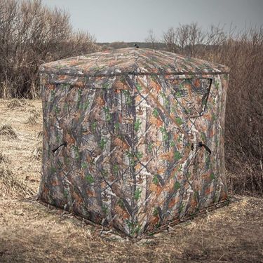 2-3 Person Hunting Blind Portable Pop Up Ground Tent With Carry Bag And Storage Pocket_voghion.com